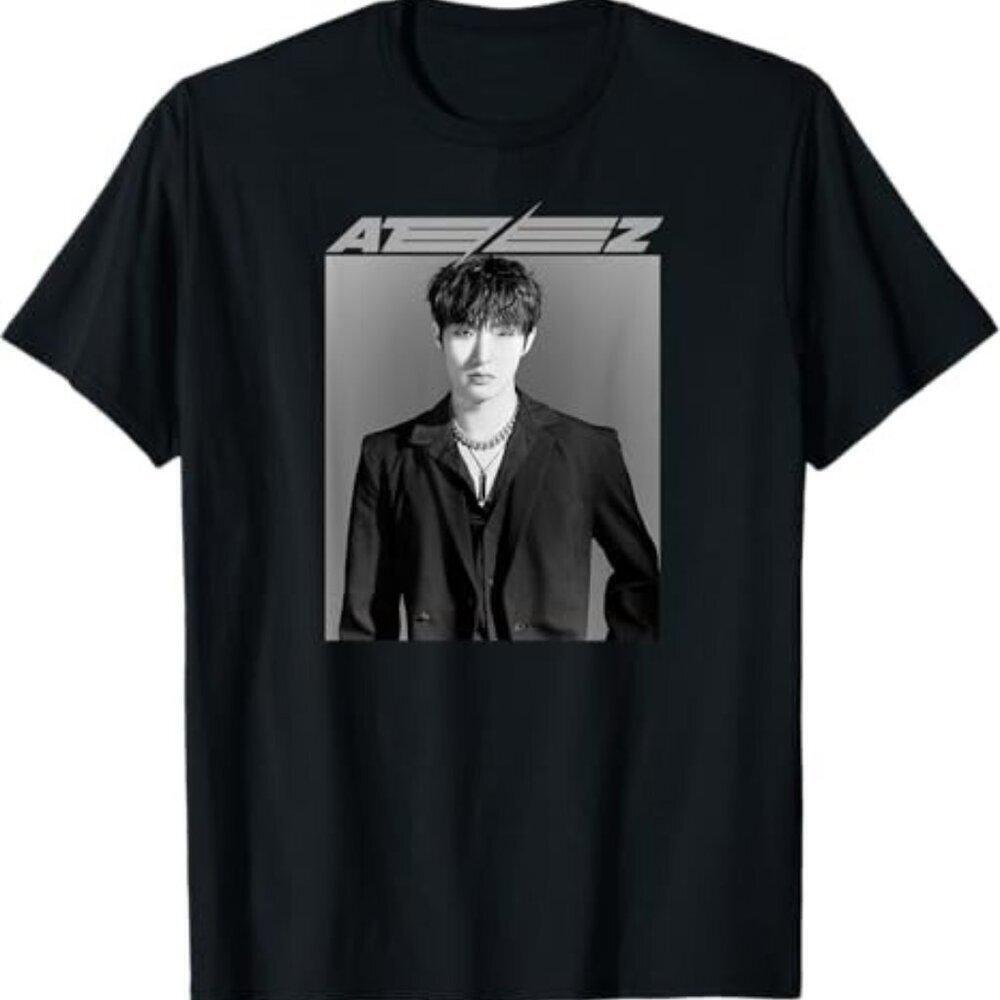 Ateez Exclusive Mingi T Shirt Kpop Concert Graphic Fan Gift Retro Music